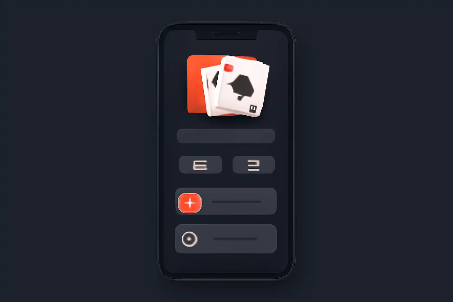 Detail screen: basic rules, mobile-first UI mockup, dark theme