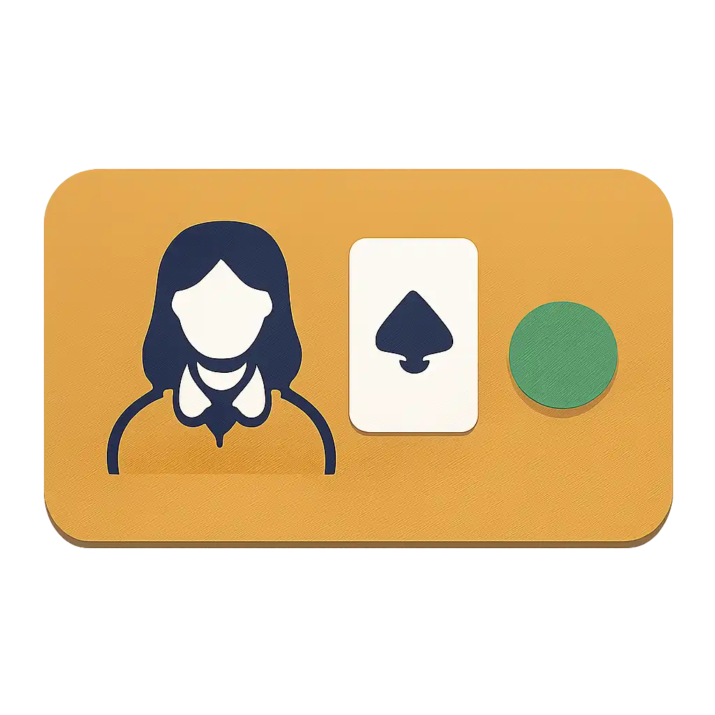 Close-up of button or form field for live dealer tables