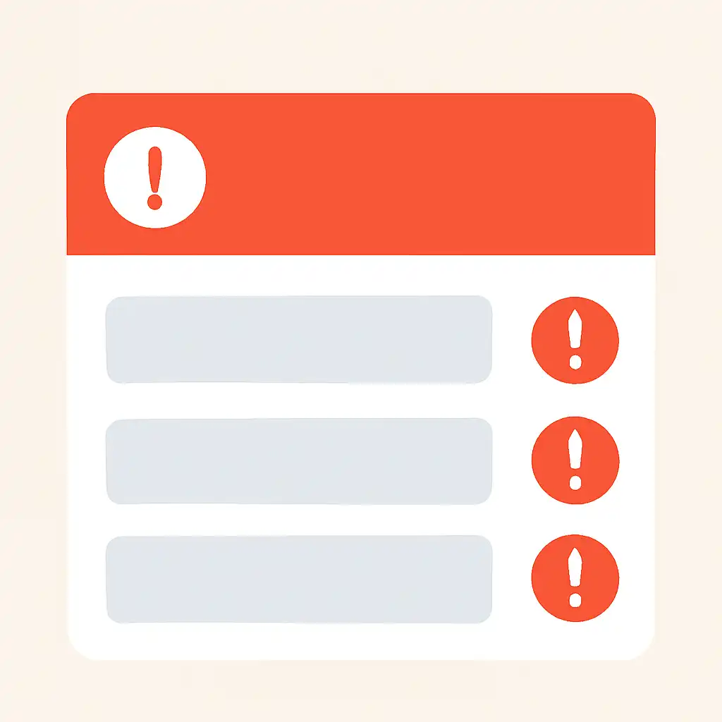 Close-up of button or form field for common beginner mistakes