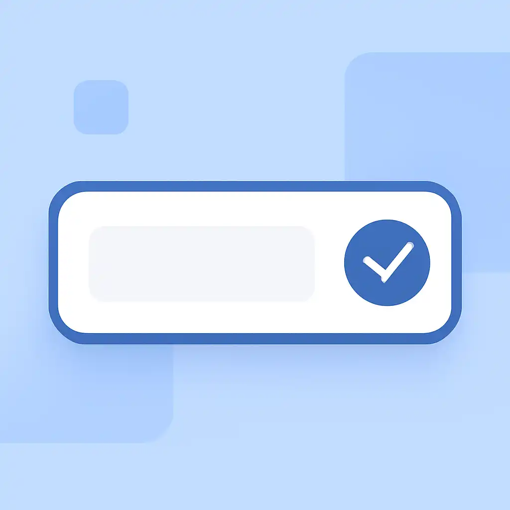 Close-up of button or form field for reading the interface