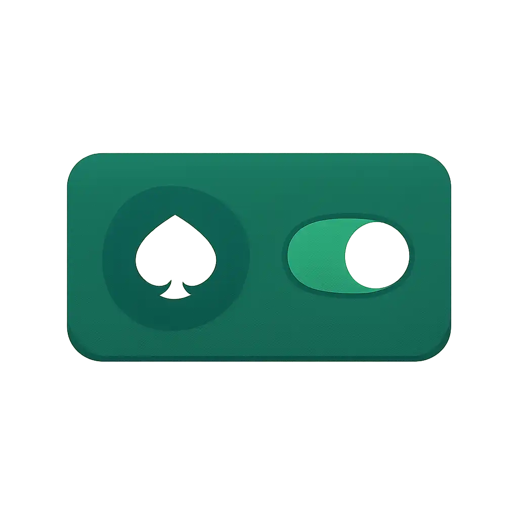 Close-up of button or form field for practice mode