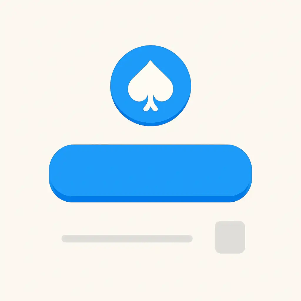Close-up of button or form field for round flow, Teen Patti Real Cash