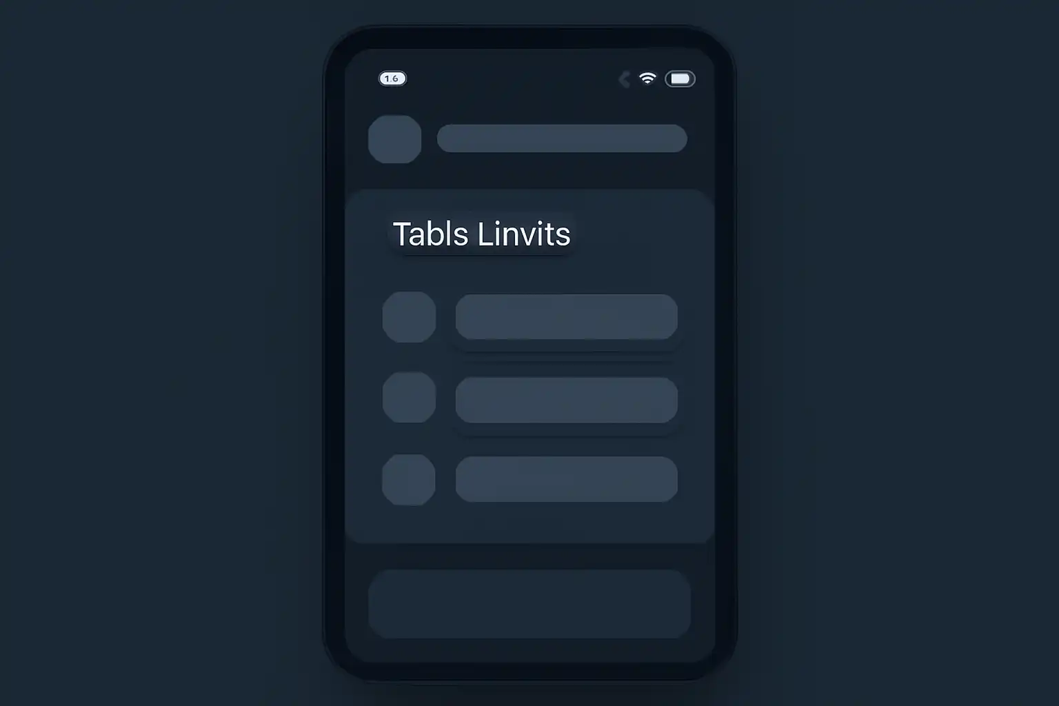 Detail screen: table limits, mobile-first UI mockup, dark theme