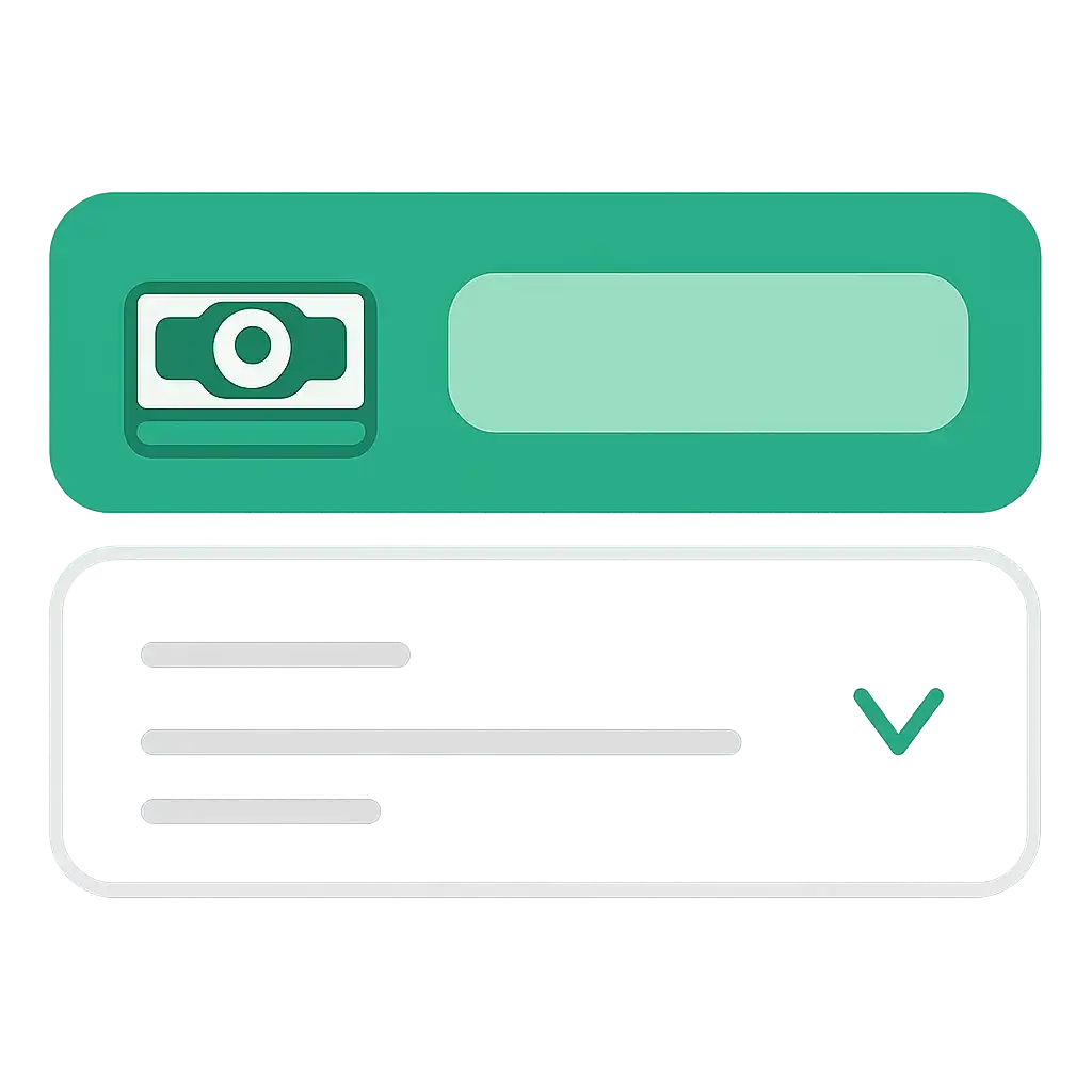 Close-up of button or form field for table limits