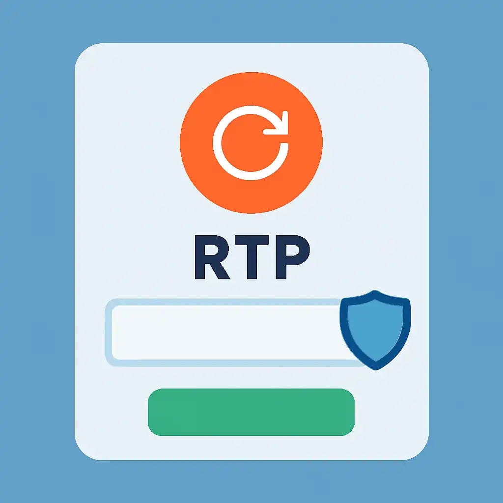 Close-up of button or form field for rtp explained